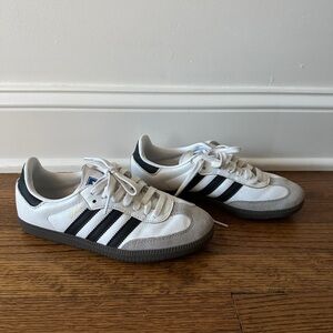 Adidas Sambas White and Black Trainers